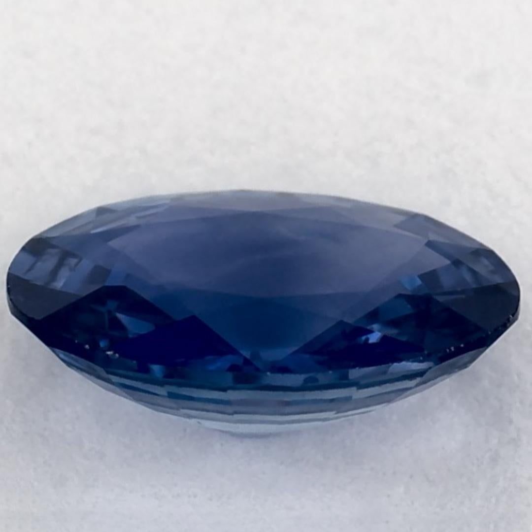 1.25 Ct Blue Sapphire Oval Loose Gemstone im Angebot 3