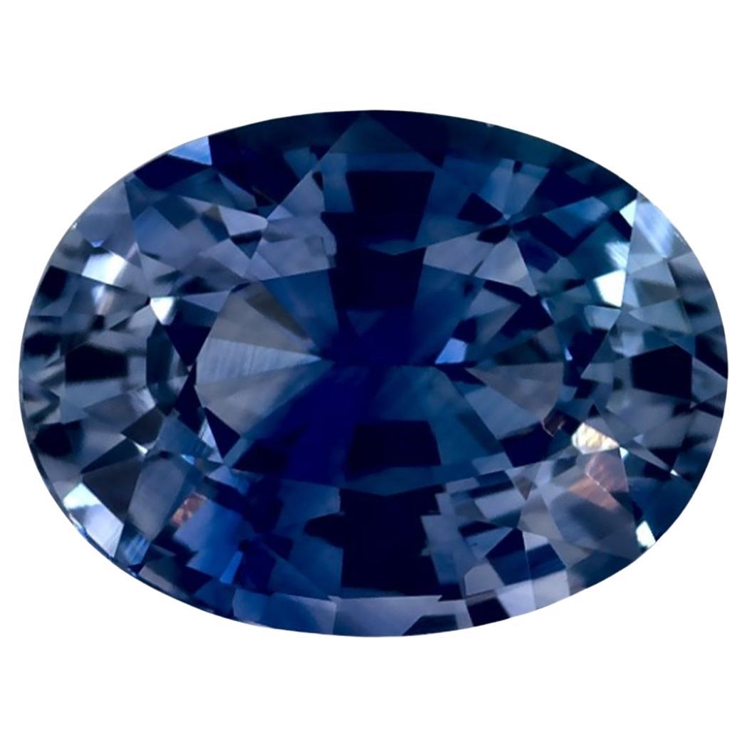 1.25 Ct Blue Sapphire Oval Loose Gemstone For Sale
