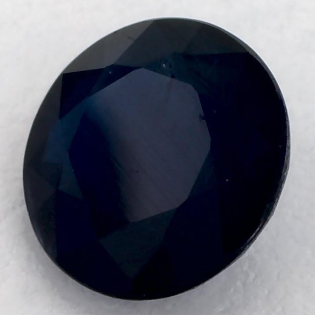 Taille ronde 1.25 Ct Blue Sapphire Round Loose Gemstone (pierre précieuse en vrac) en vente