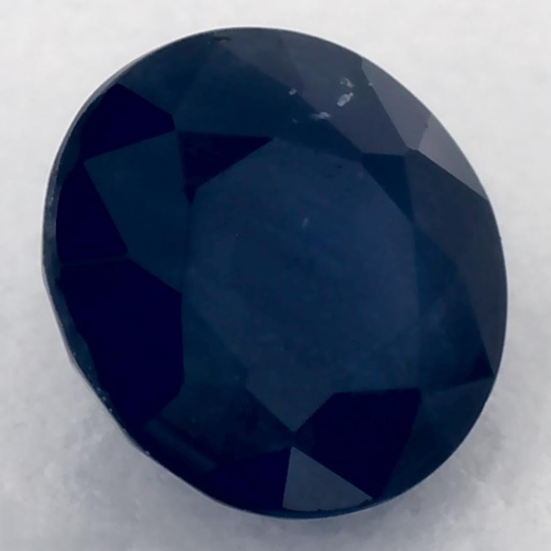 1.25 Karat Blauer runder Saphir, loser Edelstein im Zustand „Neu“ im Angebot in Fort Lee, NJ