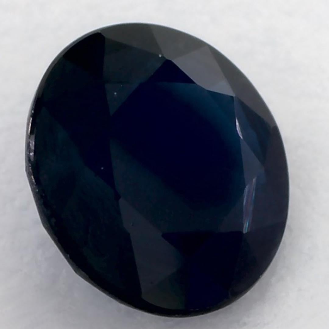 1.25 Ct Blue Sapphire Round Loose Gemstone (pierre précieuse en vrac) Pour femmes en vente