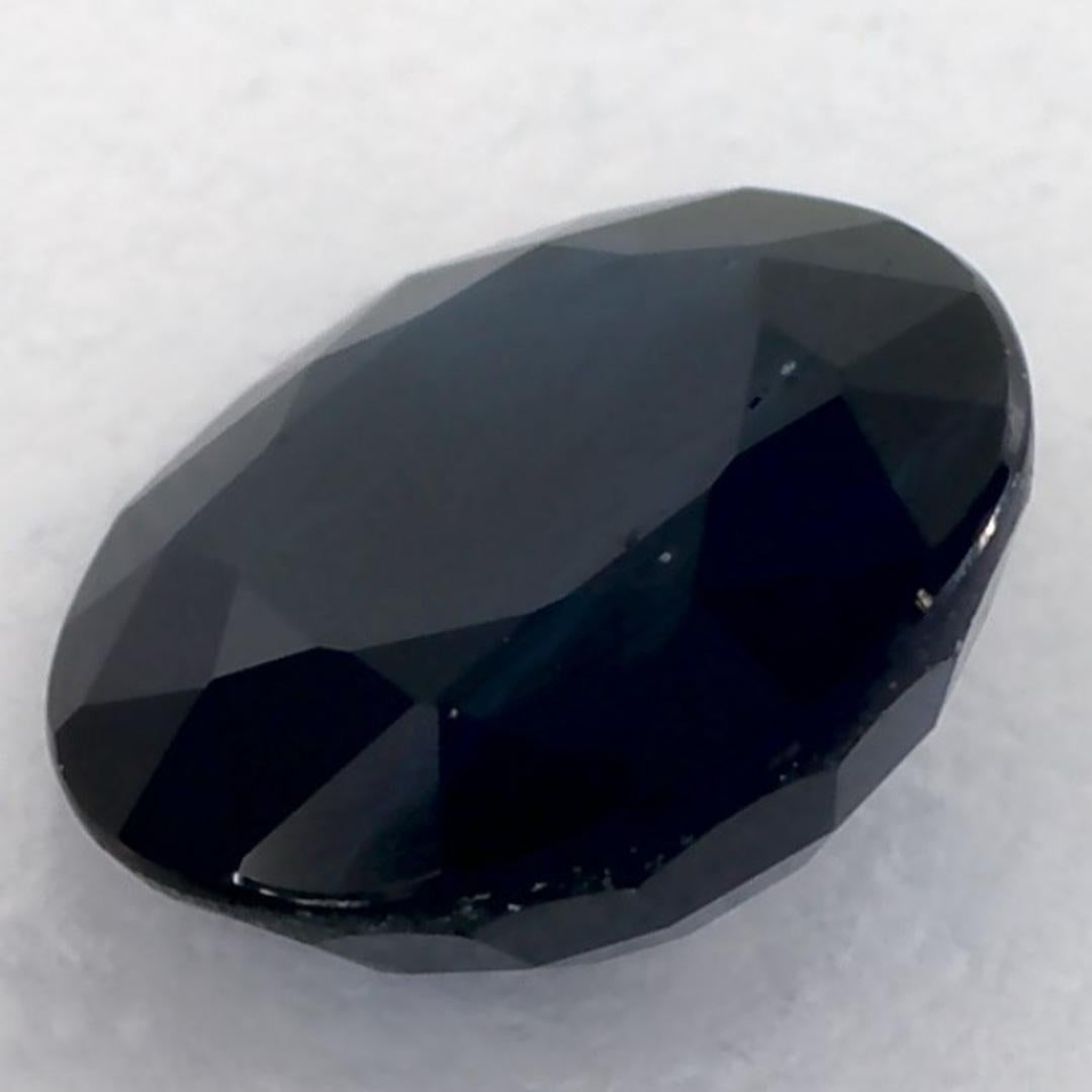 1.25 Ct Blue Sapphire Round Loose Gemstone (pierre précieuse en vrac) en vente 2