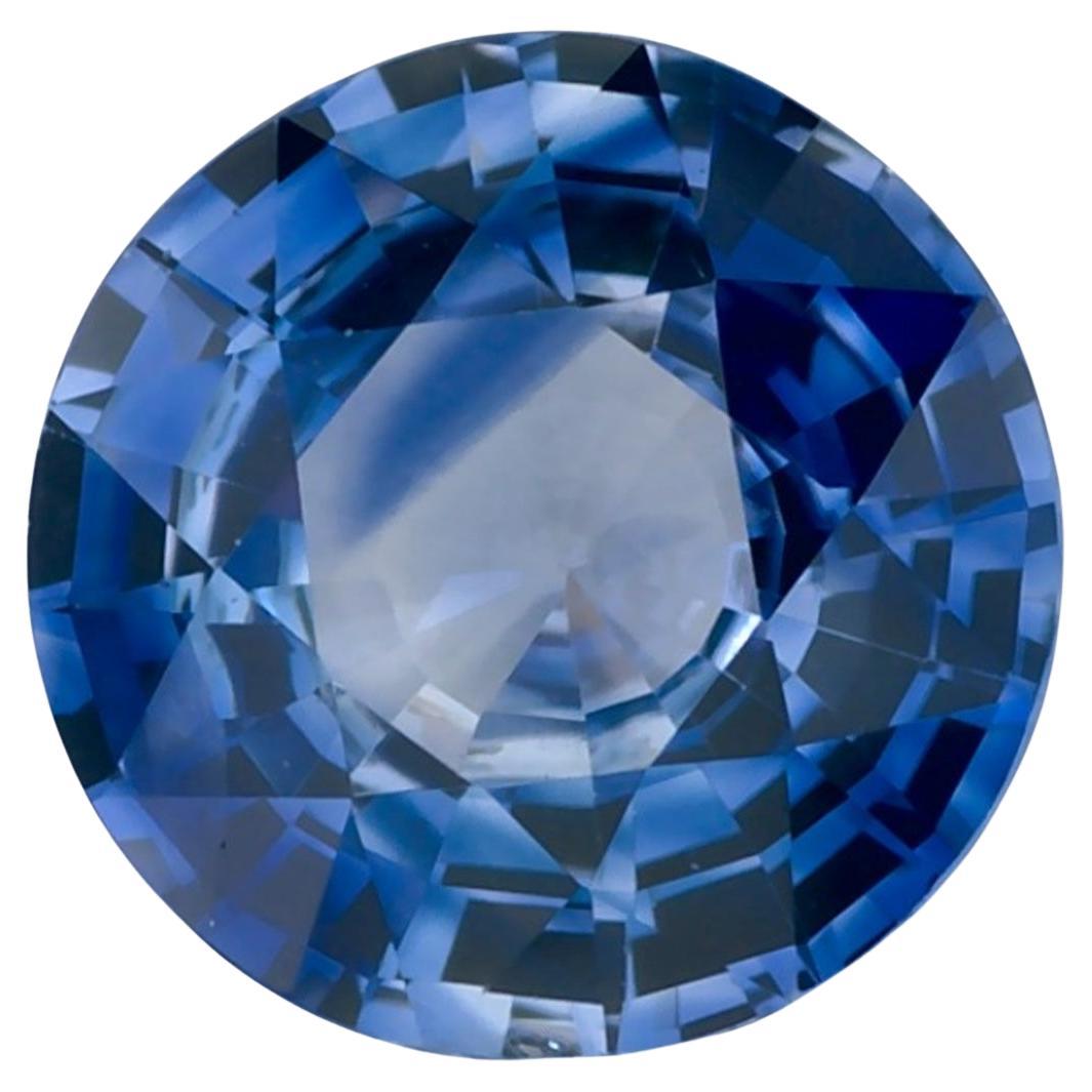 1.25 Ct Blue Sapphire Round Loose Gemstone
