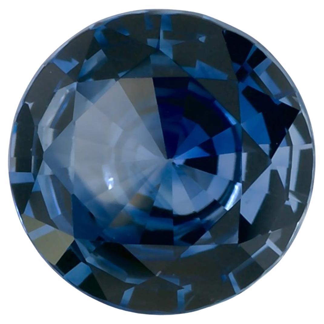 1.25 Ct Blue Sapphire Round Loose Gemstone