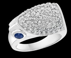 1.25 Carat Diamond Animal Cocktail Ring with Sapphire Eyes in 14 Karat Gold