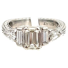1.25 ct Emerald Cut Diamond Ring 