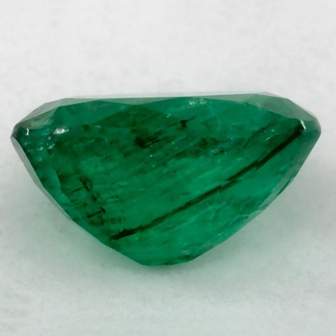 1.25 Ct Emerald Oval Loose Gemstone In New Condition For Sale In Fort Lee, NJ
