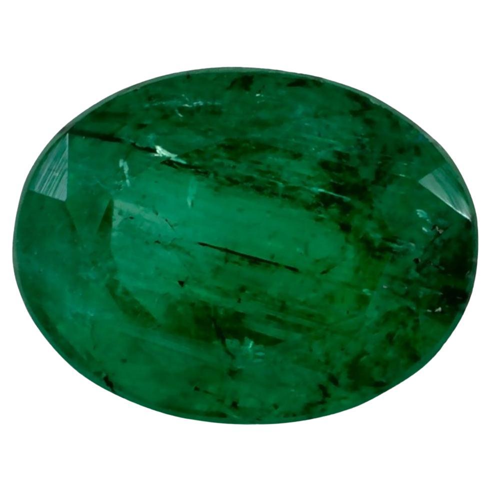 1.25 Ct Emerald Oval Loose Gemstone For Sale