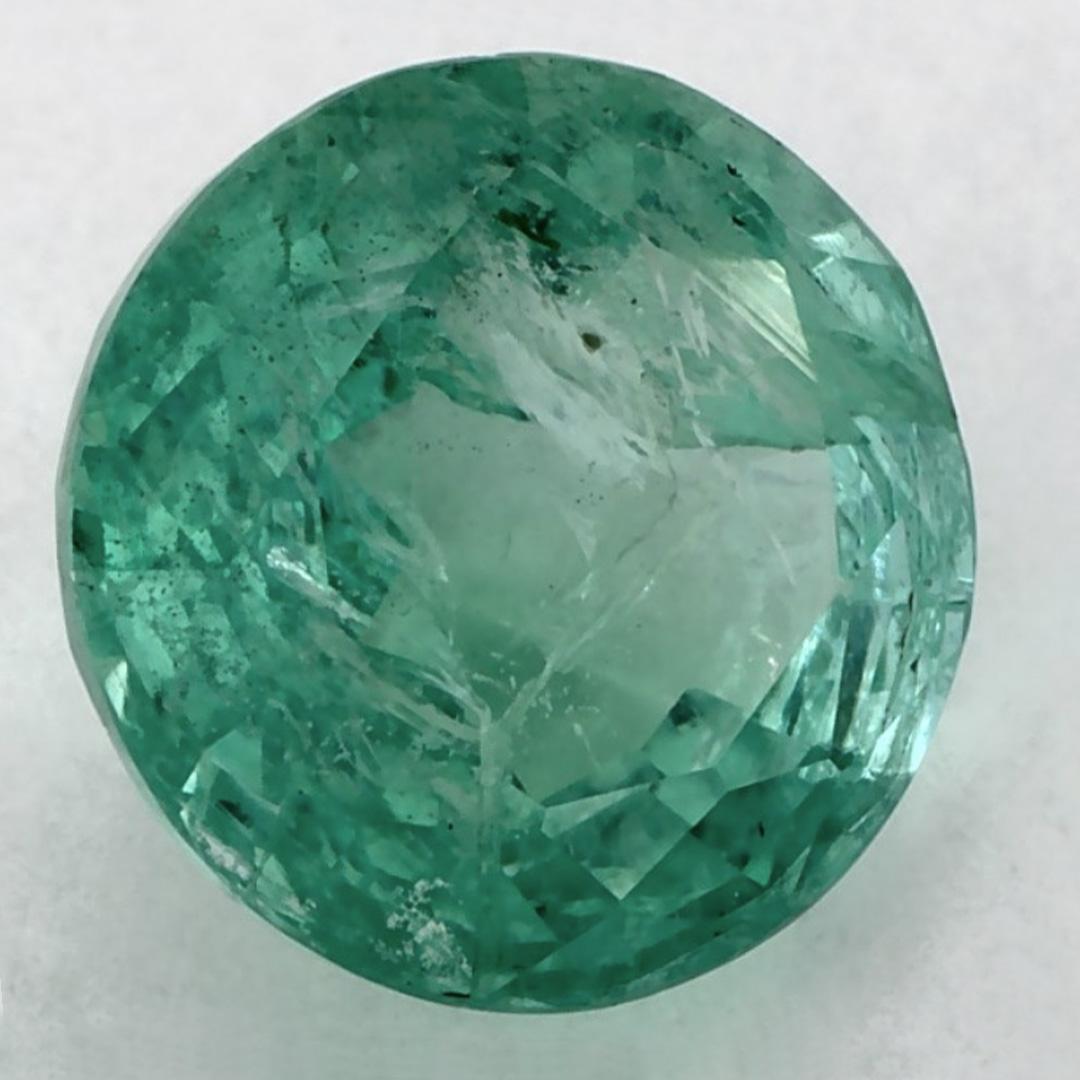 1.25 Ct Smaragd Runde Lose Edelstein (Rundschliff) im Angebot