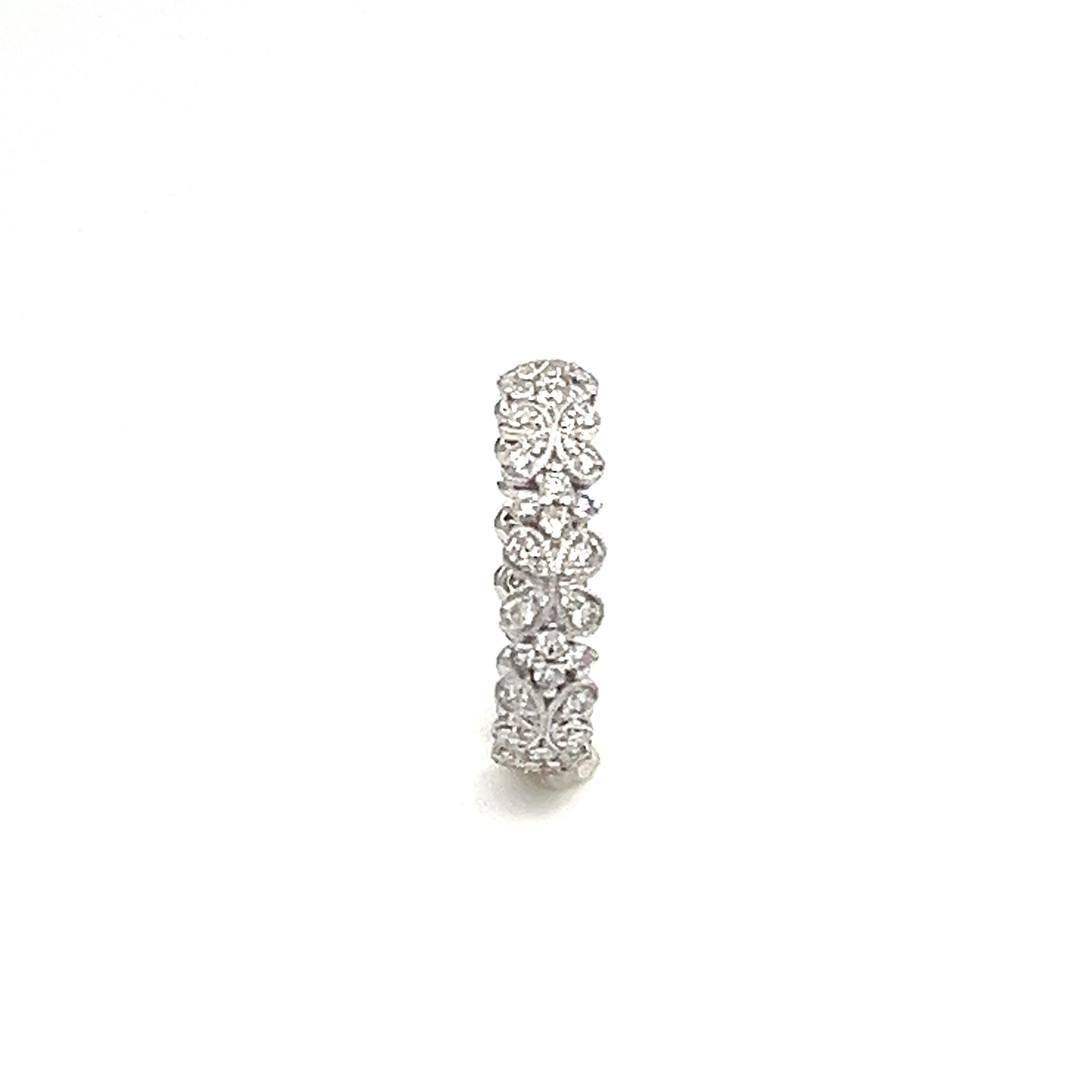 Bandeau en forme de fleur avec diamant de 1,25 ct Neuf - En vente à Chicago, IL