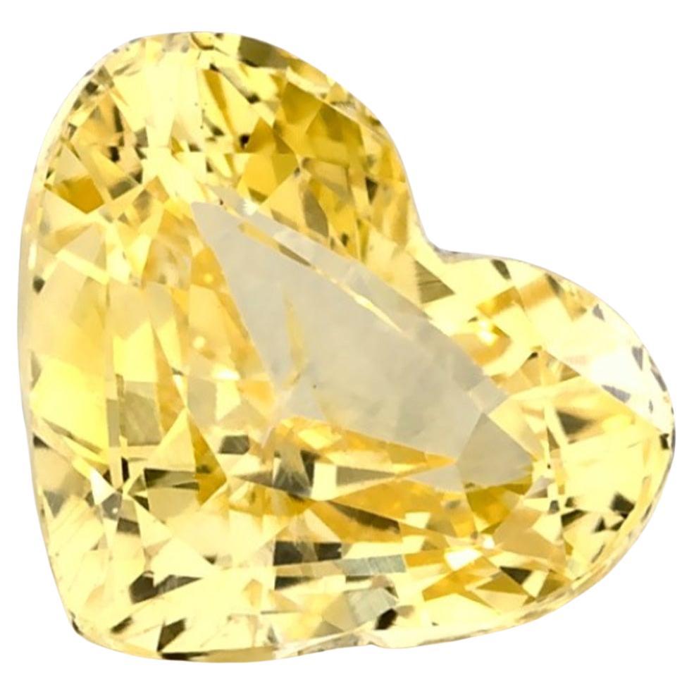 1.25 Ct Yellow Sapphire Heart Loose Gemstone