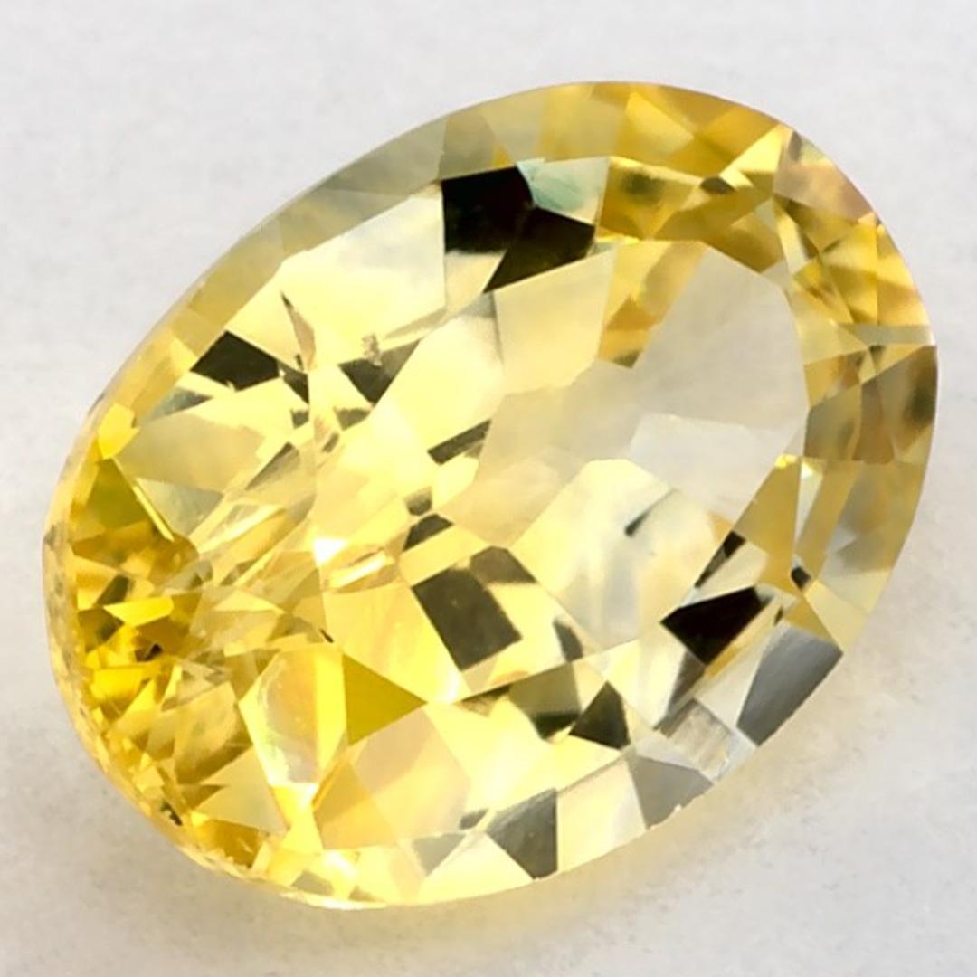 This natural Yellow sapphire offers elegance and sophistication. With its rich color saturation and precise cutting, it is the perfect centerpiece for an engagement ring or luxury jewelry design.

This sapphire originates from Sri Lanka (Ceylon),