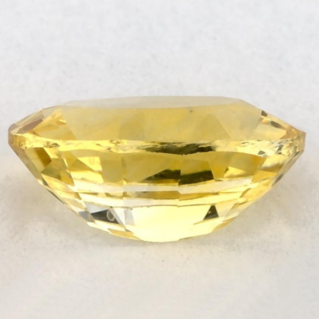 1.25 carati di zaffiro giallo ovale sfuso In condizioni Nuovo in vendita a Fort Lee, NJ