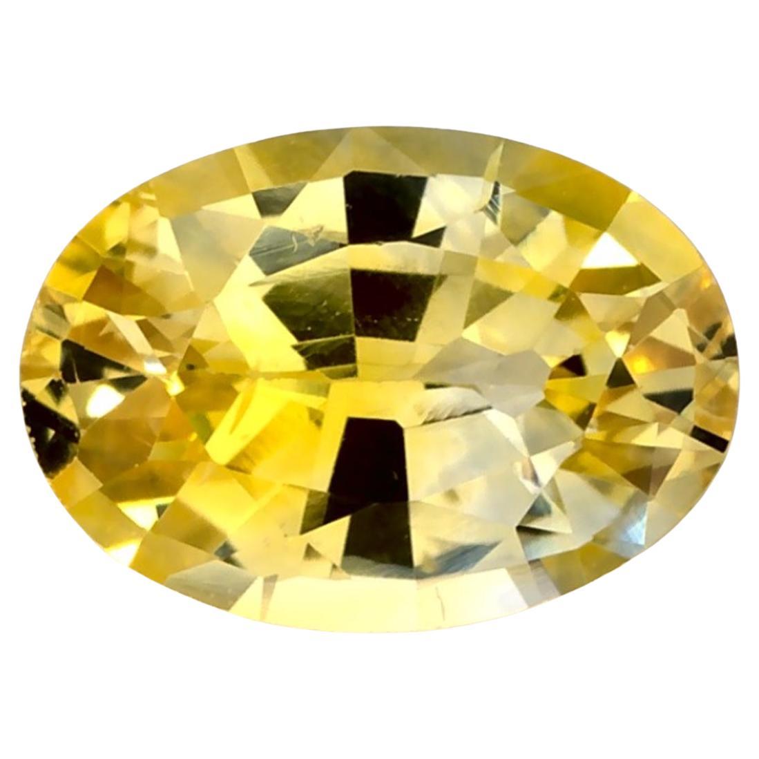 1.25 carati di zaffiro giallo ovale sfuso