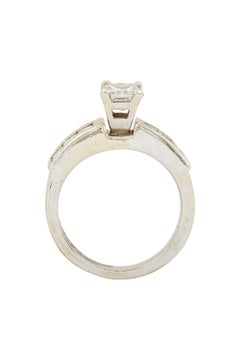 1.25 Cttw. Princess Cut Diamond Engagement Ring 14k White Gold