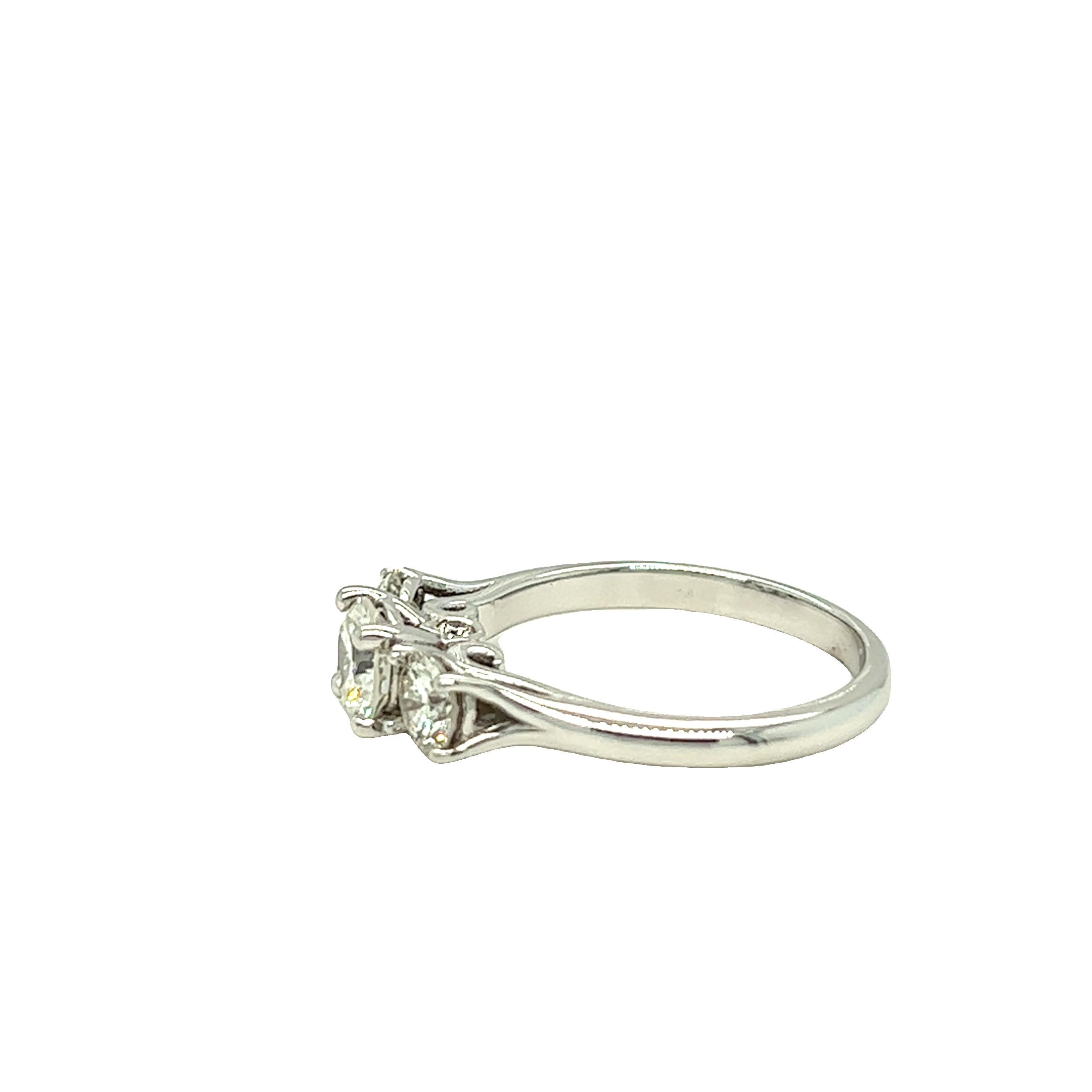 diamond three stone engagement ring 3/4 ct. t.w. in 14k gold - yellow gold