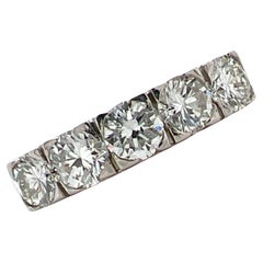 1.25 CTW Round Brilliant Diamond Platinum Wedding Band Ring Stackable