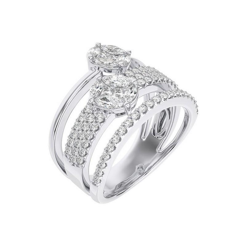 Überblick:
Der Bypass-Ring der Classic Collection'S ist mit 1,25 Karat runden Diamanten in 18 Karat Weißgold gefasst. Dieses raffinierte und stilvolle Schmuckstück kombiniert den eleganten Glanz von Weißgold mit dem brillanten Funkeln runder