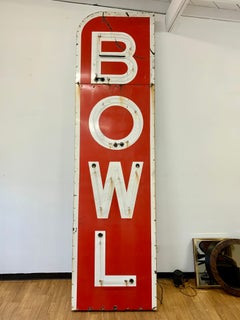 12.5 Foot Tall Vintage Neon Bowling Sign