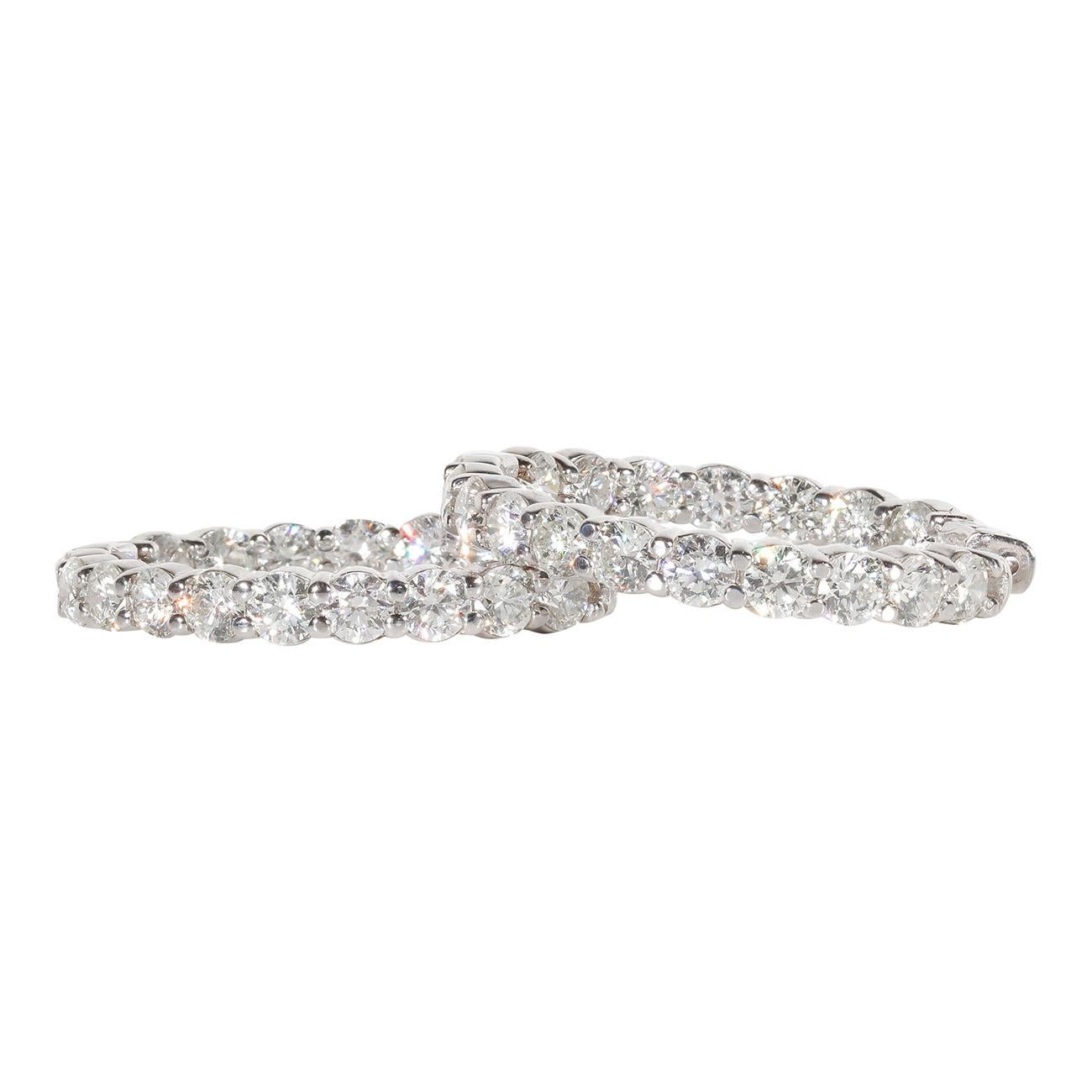 Inside Out Hoops mit runden Diamanten.  D6.88ct.t.w. Damen