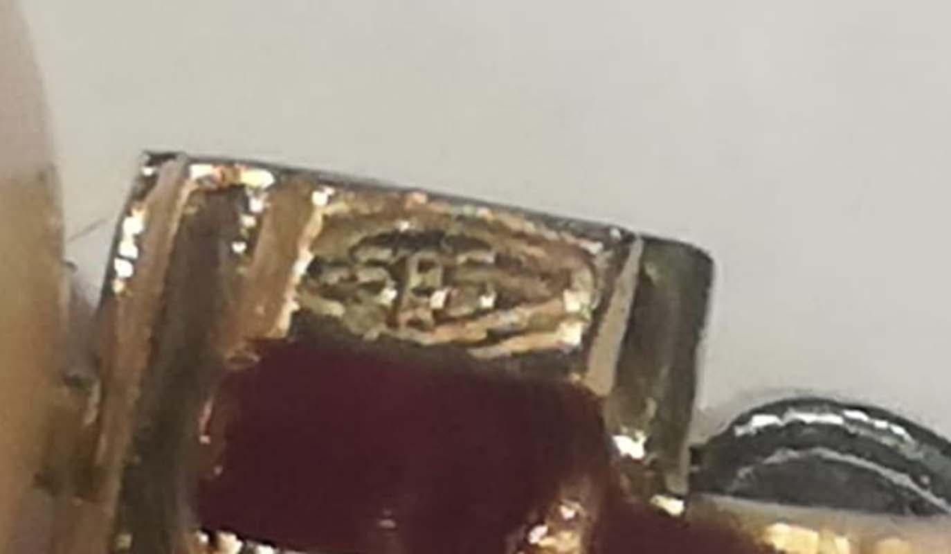 Donna Orecchini da 12,5 mm con perle, rubini, diamanti, oro rosa 14 carati. in vendita