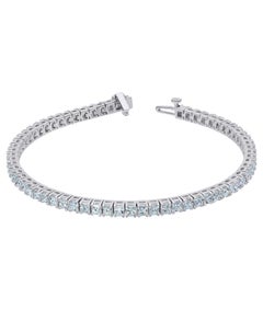 12.50 CT Diamond 14K White Gold Prong Set Tennis Bracelet