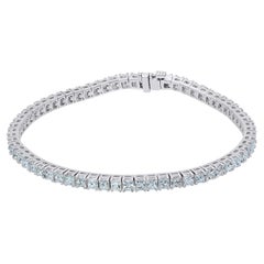 12,50 Karat Diamant 14 Karat Weißgold Prong Set Tennis-Armband