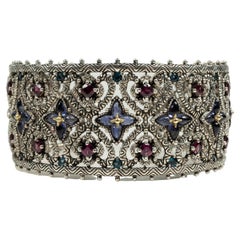 Barbara Bixby Bracelet en argent sterling et or jaune 18 carats avec pierres précieuses de 12,50 carats