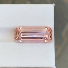 12.50 Carat Natural Loose Pink Imperial Topaz Emerald Cut Pakistani Gemstone
