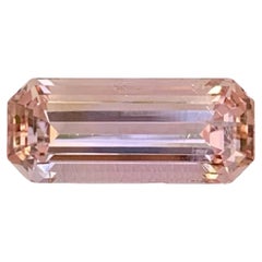 12.50 Carat Naturel Loose Pink Imperial Topaz Emerald Cut Pakistani Gemstone
