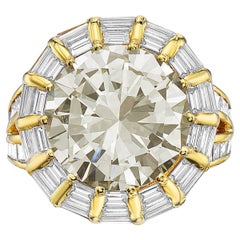 12.50 Carat Round Brilliant Diamond Cocktail Ring by Nardi