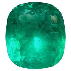 12.50 Carat Stunning Green Colombian Emerald - 15x13.5 Cushion Cut May Birthston