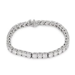 12.50 carat total weight diamond 14k white gold tennis bracelet
