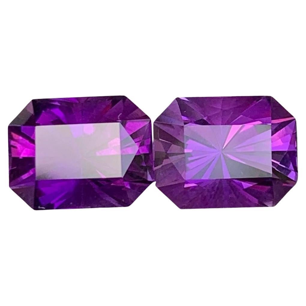 12,50 quilates Pareja Amatista Real Corte Fantasía Piedra Natural Brasileña