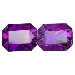 12.50 carats Royal Amethyst Pair Fancy Cut Natural Brazilian Gemstone
