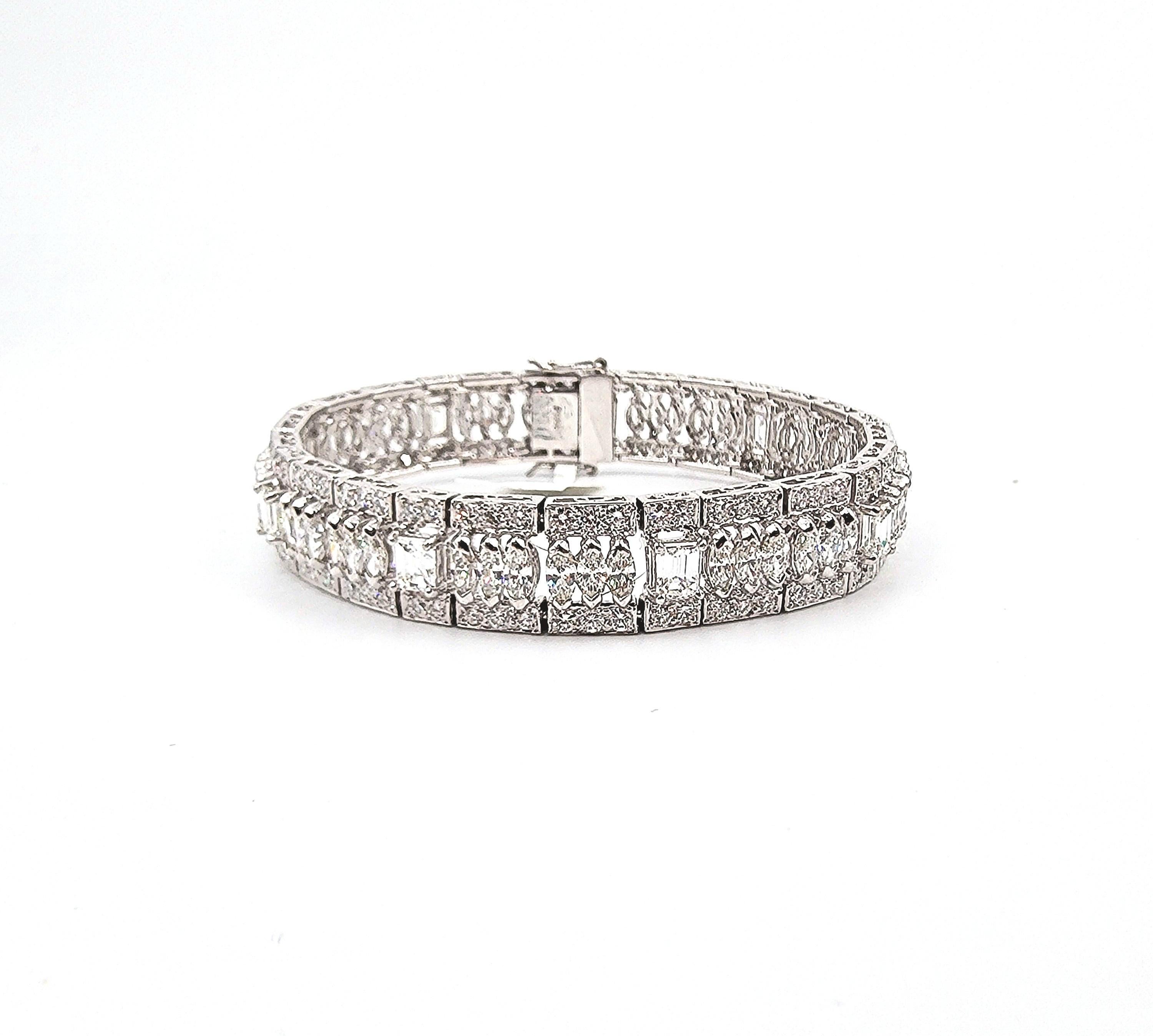 12.50 ct Diamond Antique Bracelet For Sale 2