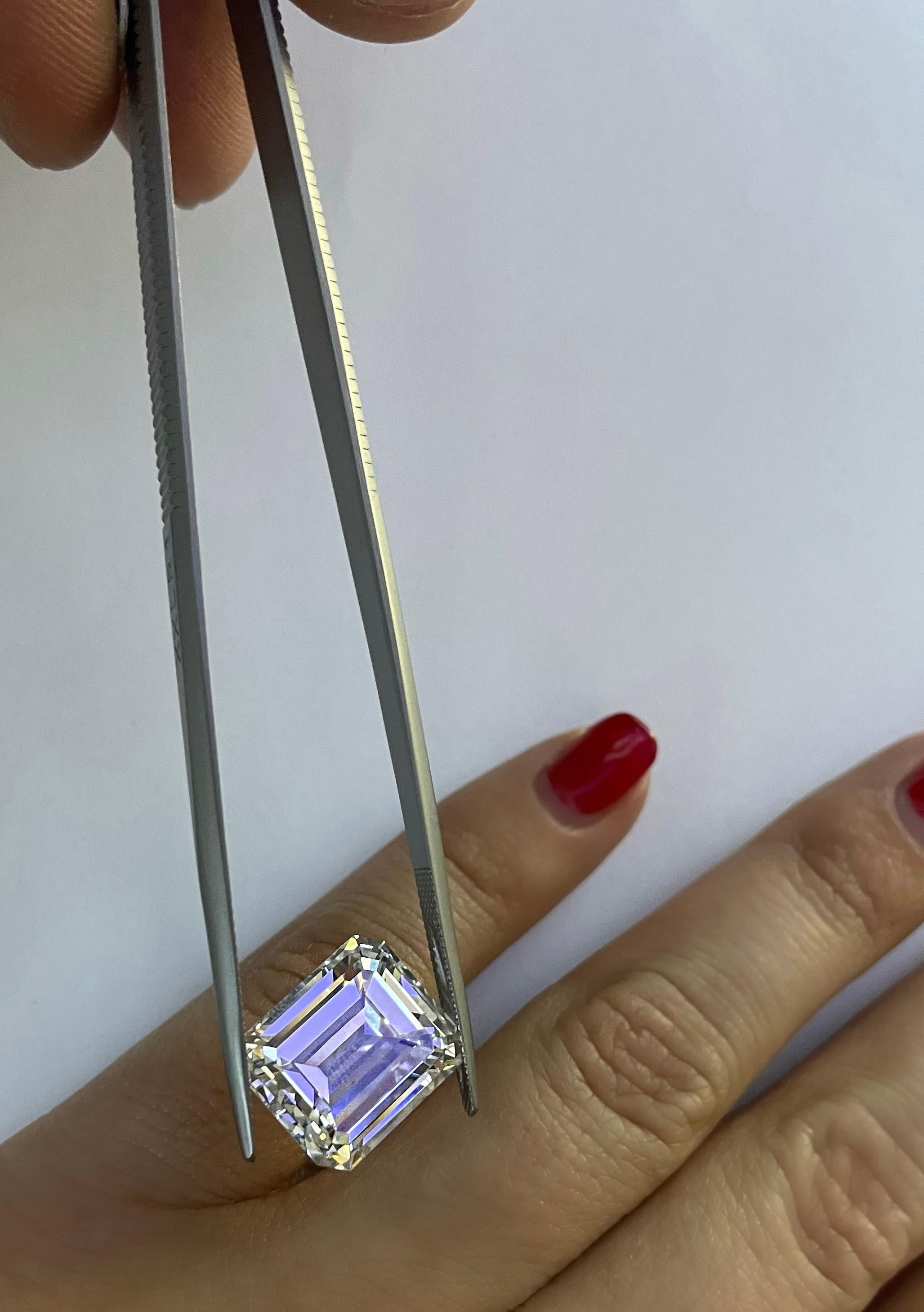 12,50 Karat Diamant im Smaragdschliff GIA-zertifiziert für Damen oder Herren im Angebot
