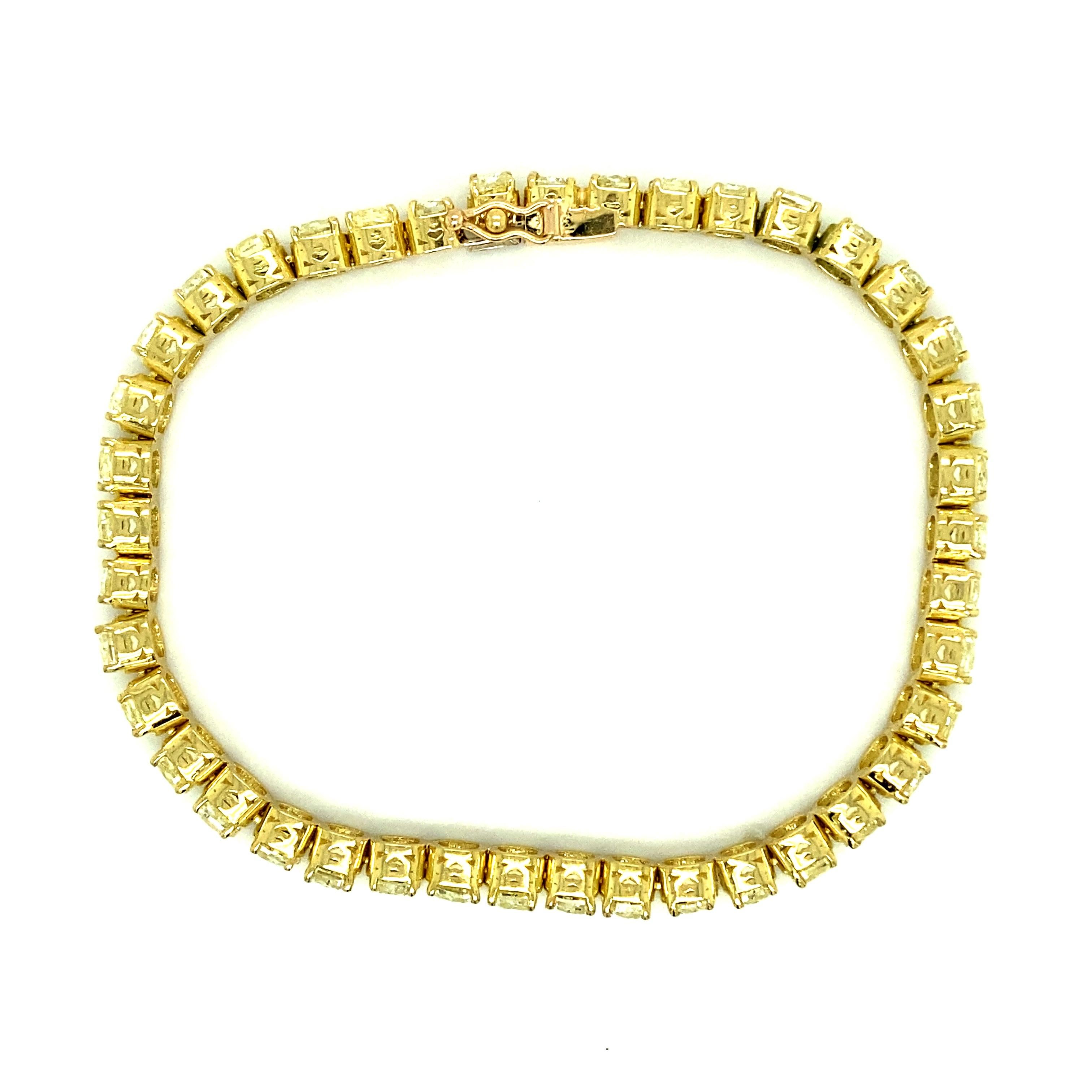 tennis bracelet yellow diamond