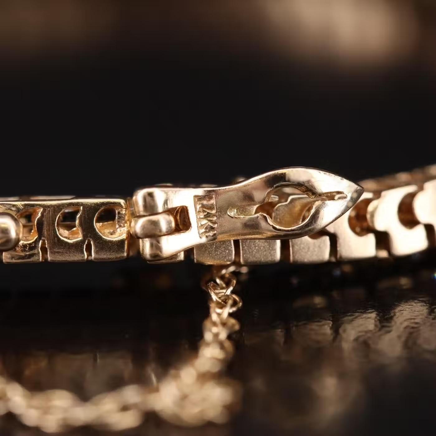 Women's $12500 / BV Designer 2 CT Diamond Bracelet / 14K Gold For Sale