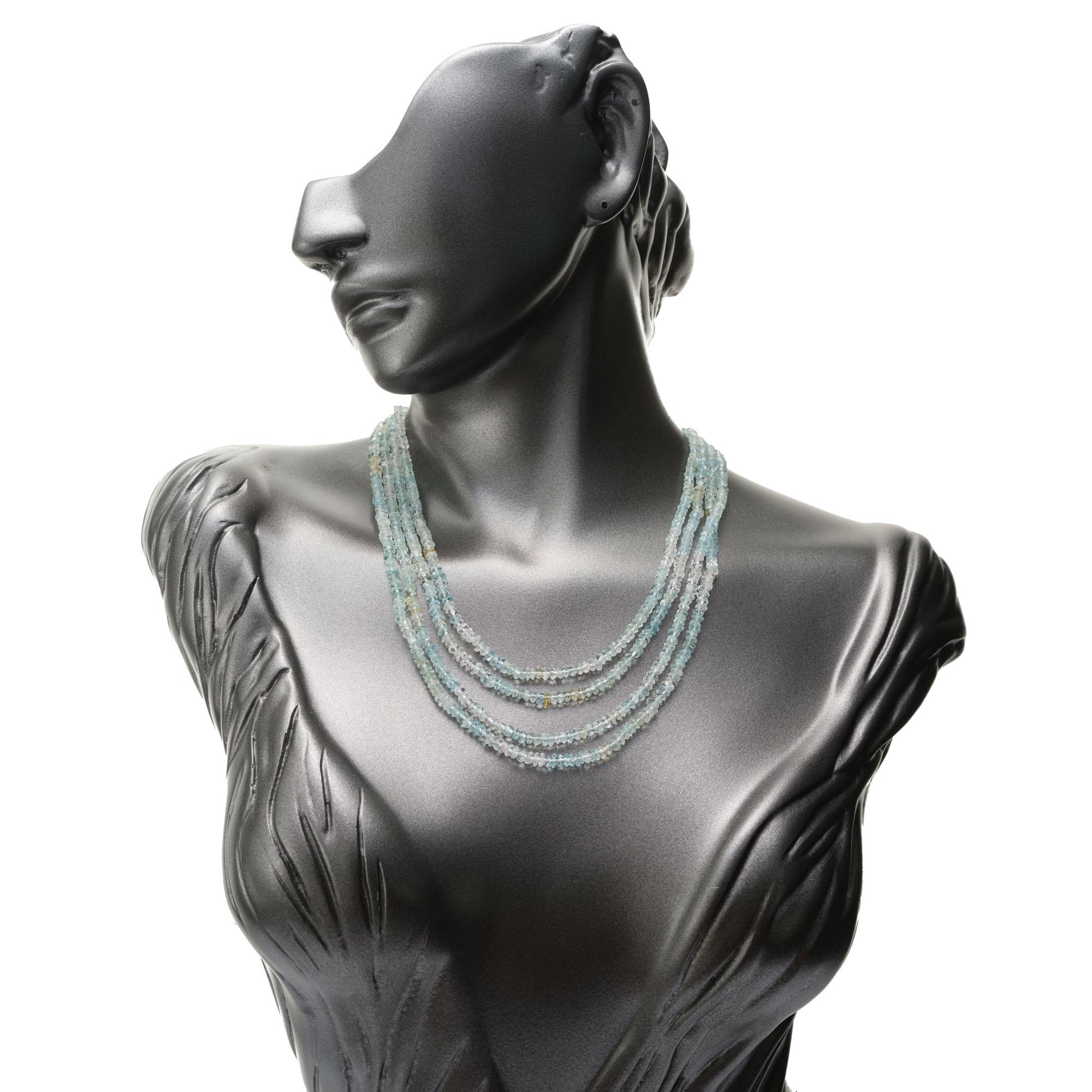 aqua bead necklace