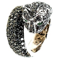 $12500 / New / Sonia Bitton Panther Ring / 4.1 CT Diamond / 14K Gold