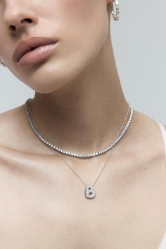 12.50ct Round Diamond Classic Tennis Necklace