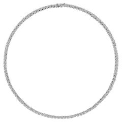 12,50ct Runder Diamant Classic Tennis Halskette