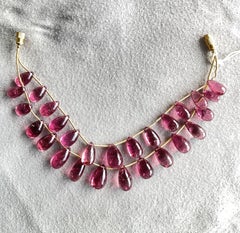 125.16 carats Rubellite Tourmaline Drops Layout Fine Jewelry Natural Gems