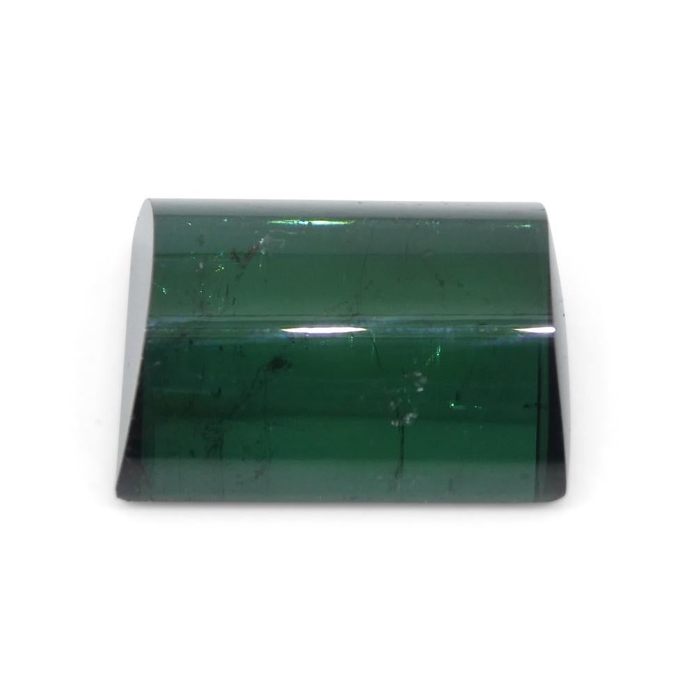 12.52ct Barrel Cut Cabochon bluish Green Tourmaline from Brazil For Sale 5