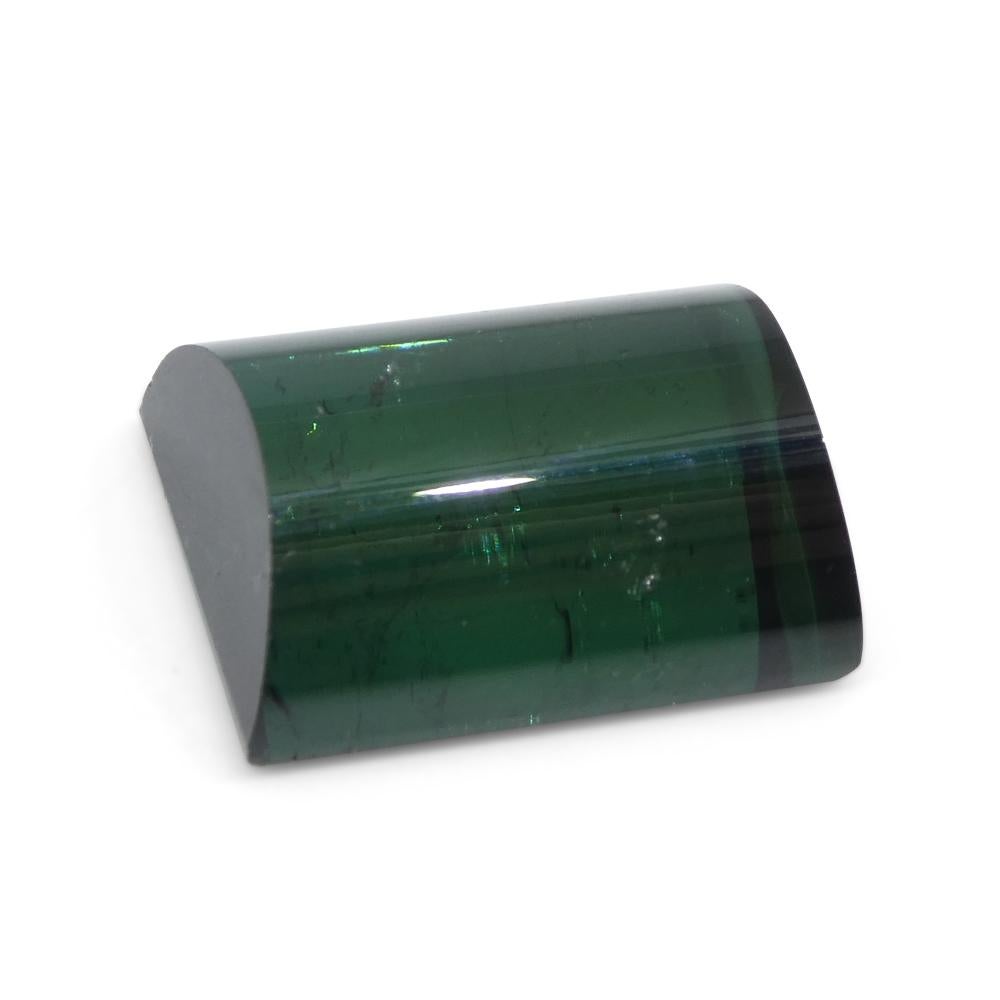12.52ct Barrel Cut Cabochon bluish Green Tourmaline from Brazil For Sale 6