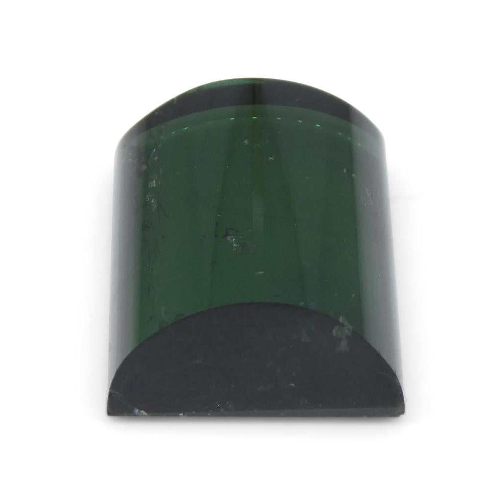 12.52ct Barrel Cut Cabochon bluish Green Tourmaline from Brazil For Sale 8