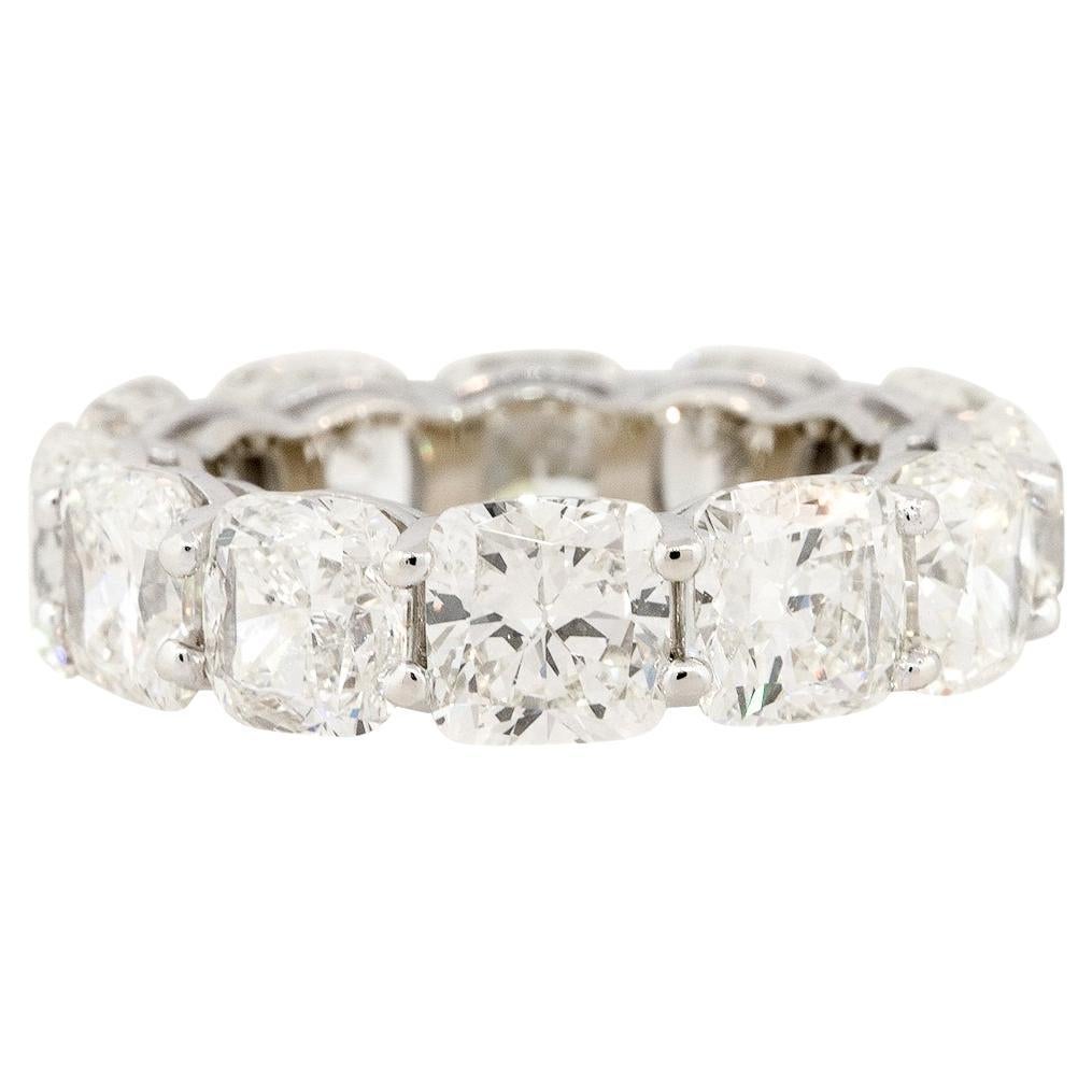 Bracelet éternité en diamant taille coussin 12,55 carats 14 carats en stock en vente