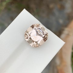 12.55 Carats Natural Loose Golden Topaz Cushion Shape Gem Necklace Jewellery