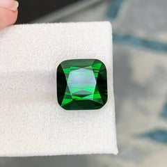 12.55 Carat Natural Loose Green Tourmaline Stone Cushion Cut Afghan Gemstone